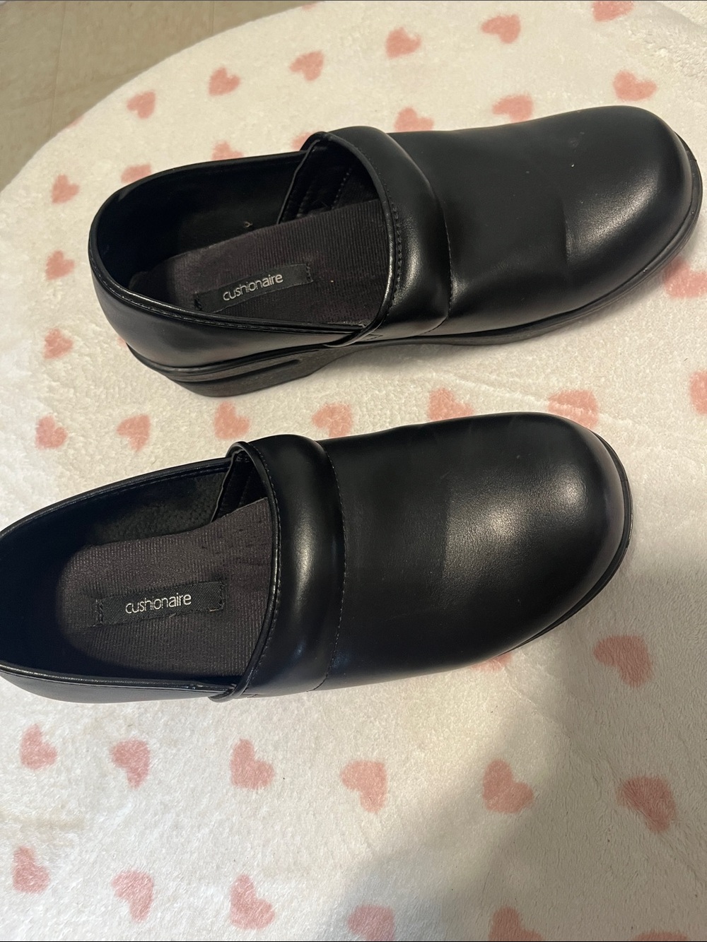 Cushonaire Women's Black Slip-On Clog — Cushioned Comfort
